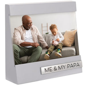 Me & My Papa Wedge Picture Frame with Sentiment Holds 4"x6" Photo