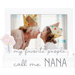 My Favorite People Call Me Nana Decorative Platform Picture Frame Holds 4"x6" Horizontal Photo