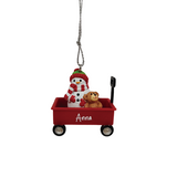Filled with Joy Wagon Personalized Name Ornament Anna