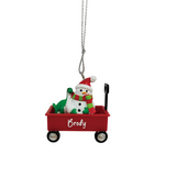 Filled with Joy Wagon Personalized Name Ornament Brody