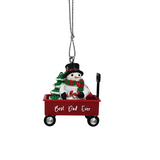 Filled with Joy Wagon Personalized Name Ornament Best Dad Ever