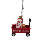 Filled with Joy Wagon Personalized Name Ornament Baby's 1st Christmas