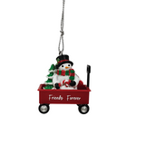 Filled with Joy Wagon Personalized Name Ornament Friends Forever