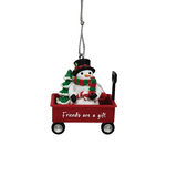 Filled with Joy Wagon Personalized Name Ornament Friends are a gift