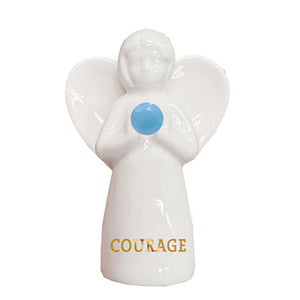 Hallmark Aquamarine Angel of Courage Mini Figurine, 2"