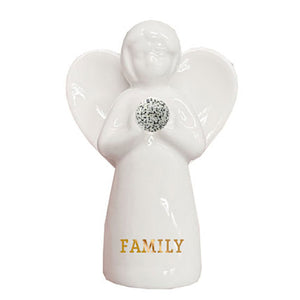 Hallmark Dalmatian Stone Angel of Family Mini Figurine, 2"
