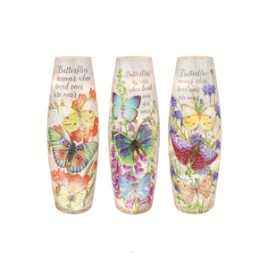 Butterflies Appear When Loved Ones are Near Pre-Lit 11.75" Vase