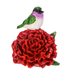 Flower of the Month January Carnation Figurine 5.25"