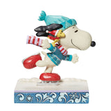 Jim Shore Peanuts Snoopy & Woodstock Ice Skating Figurine, 6.2" Hallmark Gold Crown Exclusive