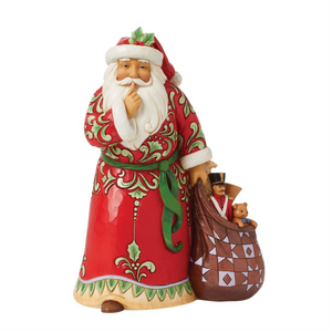 Jim Shore Heartwood Creek Shush Santa Figurine