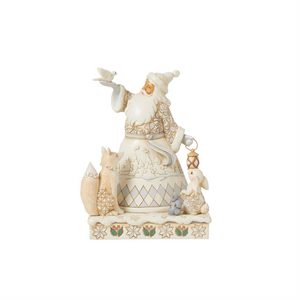 Jim Shore Heartwood Creek Woodlnd Santa Holding Dove Figurine