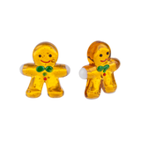 Jolly Gingerbread Man Glass Token Charm