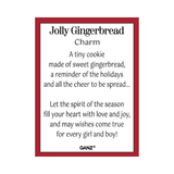 Jolly Gingerbread Man Glass Token Charm