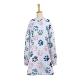 Joyful Paw Prints Oversized Blanket Pullover