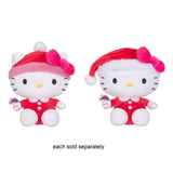 17.5" Sanrio Hello Kitty with Pink Candy Cane in Sherpa Beanie Hat Christmas Stuffed Plush