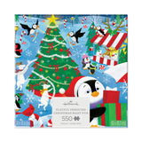 Hallmark Playful Penguins Christmas Mart Fun 550-Piece Jigsaw Puzzle
