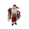 Karen Didion Beads Wreath Santa 17.5"
