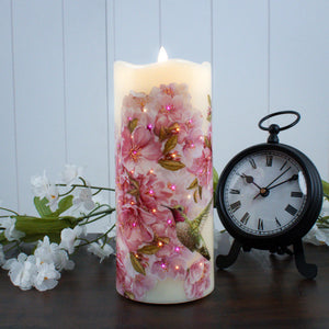 Hummingbird Fiber Optic Candle 7"