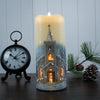 The Winter Chapel Fiber Optic Candle 7"