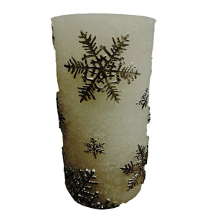 Snowflake Water Fountain Candle with Remote Control 4" x 8"