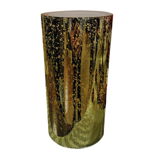 Gold Mercury Glass Water Fountain Candle with Remote Control