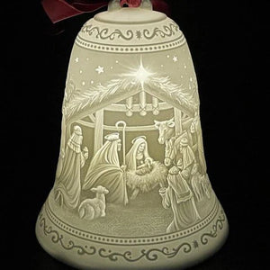 Nativity Scene Luumii Lights Bell Ornament