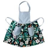 Hallmark Lacey Chabert Collection Green Floral and Blue Chambray Apron With Pockets