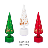 LED Lighted Table Décor Glass Tree with Rotating Base 10.5"