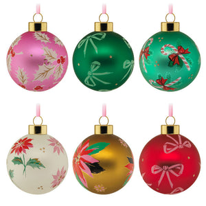 Hallmark Lacey Chabert Collection Glass Hallmark Ornaments, Set of 6
