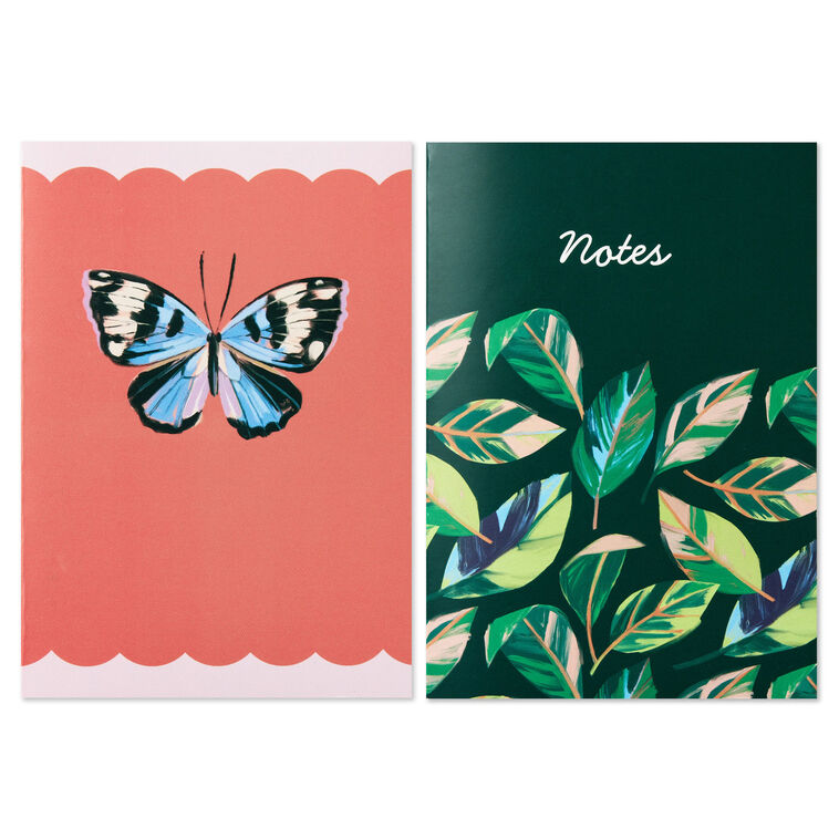 Hallmark Lacey Chabert Collection Leaf Pattern and Butterfly Notebooks ...