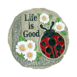 Ladybug and Daisy Life is Good Garden Stepping Stone 9.5"
