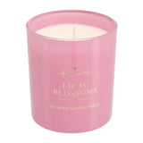 Hallmark Lilac Blossoms Scented Pink Glass Candle, 8 oz.
