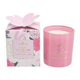 Hallmark Lilac Blossoms Scented Pink Glass Candle, 8 oz.