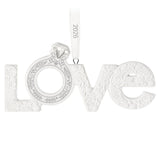 Hallmark Love Word Art With Ring Keepsake Ornament