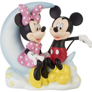 Precious Moments Love You To The Moon And Back Mickey Mouse and Minnie Mouse Figurine