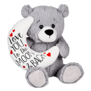 6" Love You to the Moon and Back Gray Bear