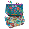 Loved Teal Recycled Zipper Pouch