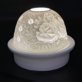 Luumii Light with Timer Base Rose with Cutouts Dome