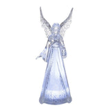 8.5" LED Light Up Clear Acrylic Glitter Angel Figurine