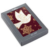 Dove of Peace on Burgundy Religious Boxed Christmas Cards, Pack of 16 