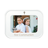 Malden My First Communion White Ceramic Picture Frame Holds 4" x 6" Photo