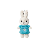 Miffy in Blue Almond Blossom Van Gogh Dress Crocheted Plush Stuffed Bunny Key Chain 4"