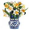 Mini English Daffodils Fresh Cut Paper Flowers Pop-Up Bouquet