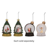5" Mini LED Christmas Glitter Lantern Ornament