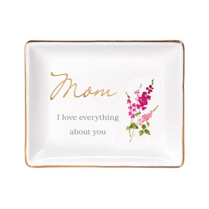 Mom Floral Keepsake Dish