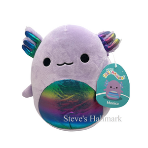 Squishmallow Purple Axolotl Monica 8" Stuffed Plush by Kelly Toy