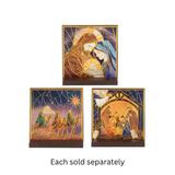 Mosaic Nativity Art Plaque with Removable Base 7.75"