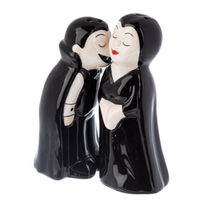 Mr. & Mrs. Dracula Vampire Couple Magnetic Salt & Pepper Shaker (Set of 2)