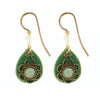 Silver Forest Tear With Stones Earrings