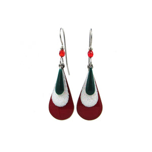 Silver Forest Festive Layered Tea Earrings